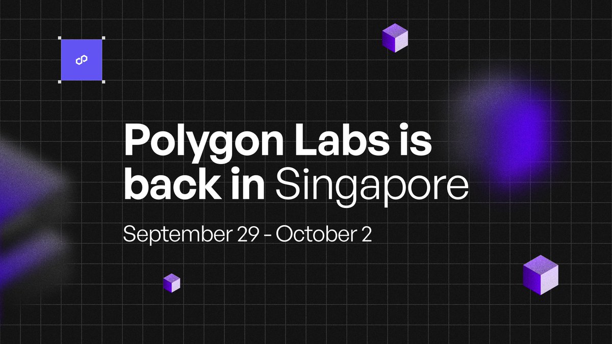 Polygon Labs is heading back to Singapore for <a href="/token2049/">TOKEN2049</a>!

Here's where you can find our events:
🟣 Assets Afterhours with Polygon, DigiFT, R25, and Fosun
Sep 29: luma.com/nwbeuar8
🟣 Hyperlink Party with Polygon, Haust, Ternoa, Hadron, Syndicate, and Refraction
Sep 29: