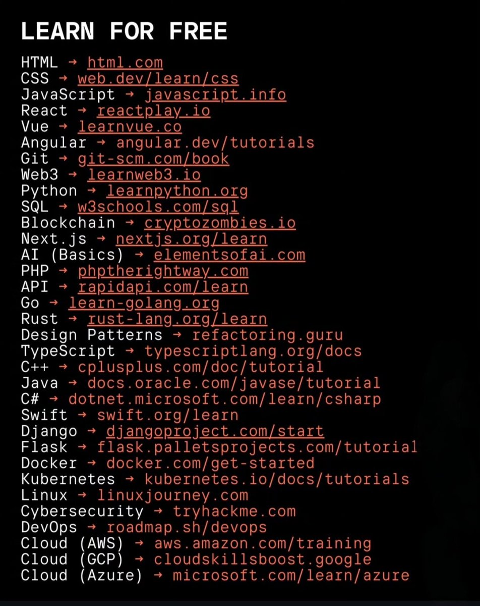 Bharambe2Kiran's tweet image. Learn for Free.

Mandatory Bookmark 🔖.

RT and Support your friends...

#java #dsa #html #api #jobs #freshers #EngineeringJobs #viral #trending