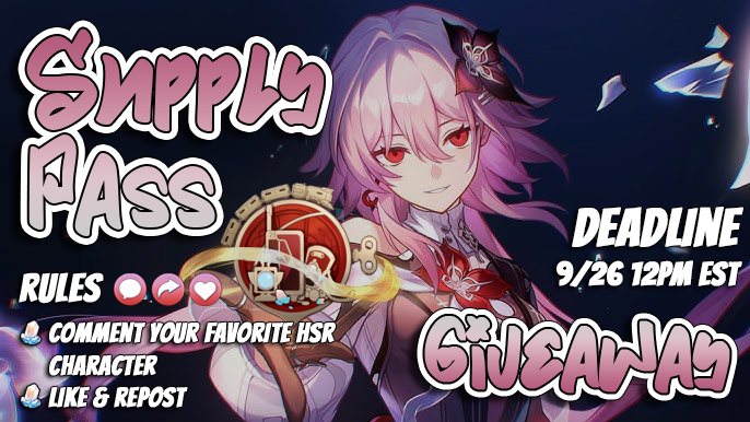Ya'll got 12 hours GO GO GO!!!
Let me know your favorite Honkai Star Rail character!
