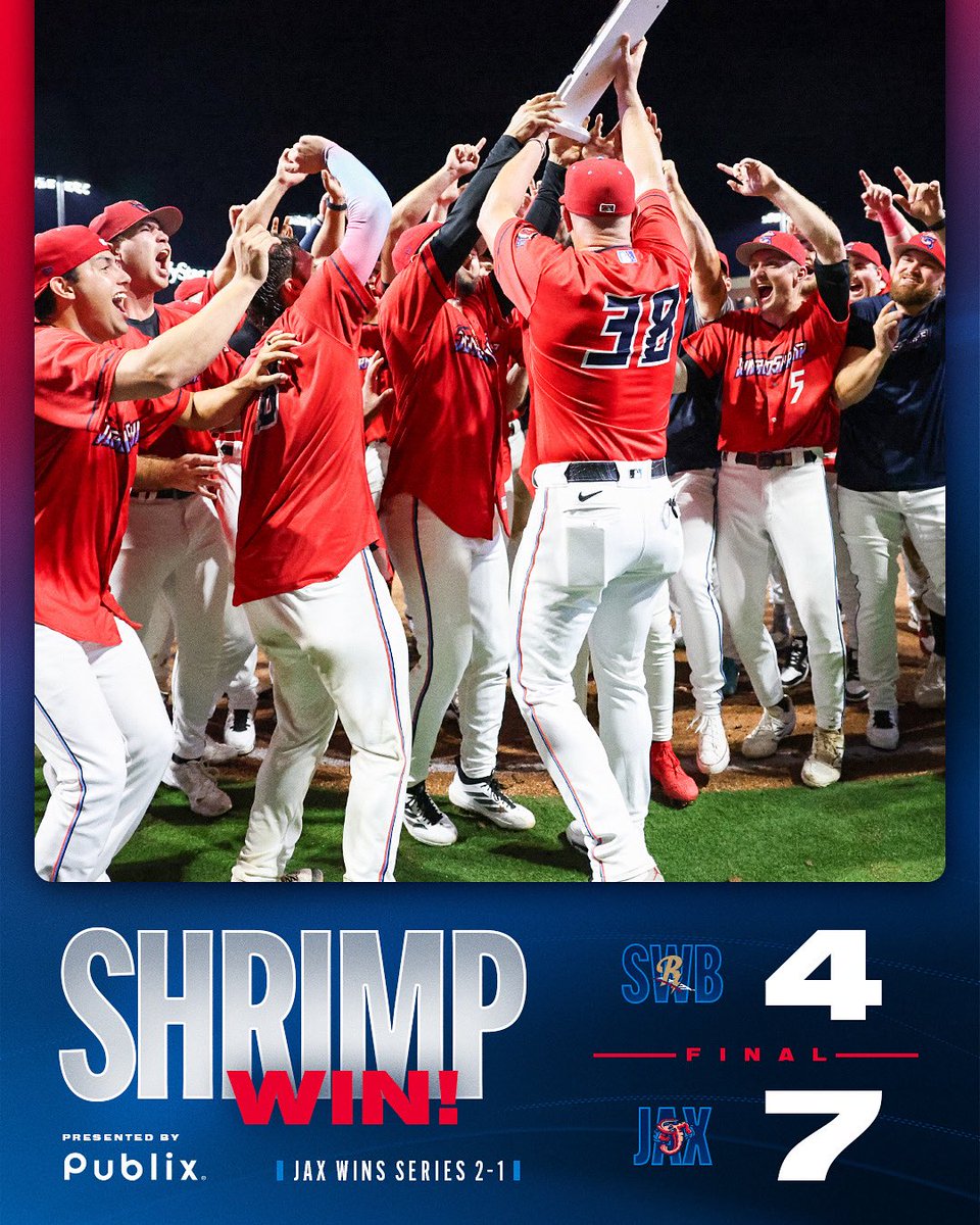 JaxShrimp's tweet image. 2025 INTERNATIONAL LEAGUE CHAMPIONS!🍤