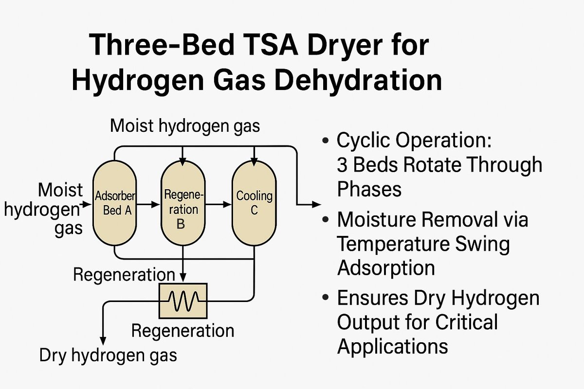Islam, M. M. (2025). A Comprehensive Overview of The Principles, Design, Operation, and Optimization of a Three-Bed TSA Dryer for #Hydrogen Gas #Dehydration. Journal of Chemical Engineering Research Progress, 2(1), 142-156. doi.org/10.9767/jcerp.…
#jcerpjournal
#ThreeBedTSA