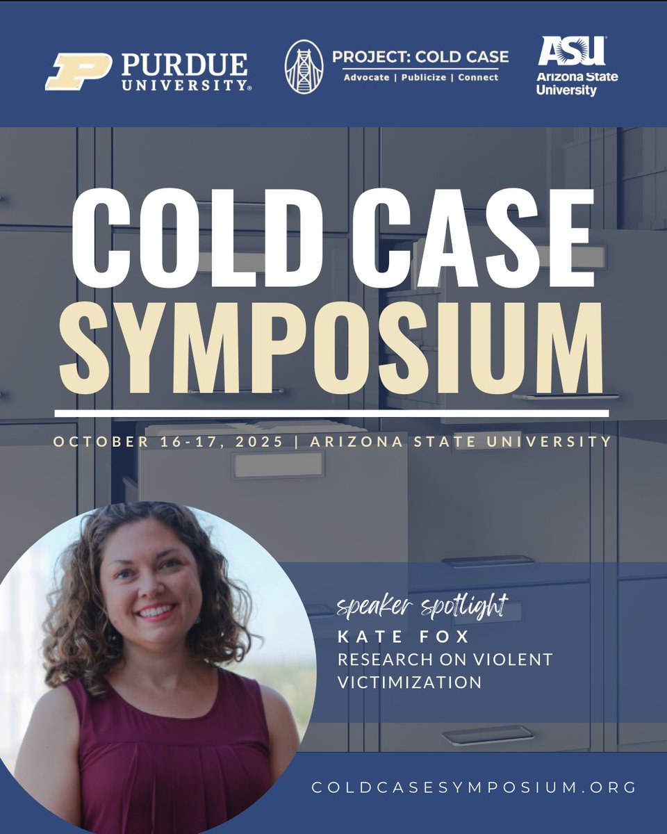case_symposium's tweet image. Join Cassie Harvey, Kate Fox, and Wi-Bwa Grey from ASU's ROVV Lab to discuss research on Missing and Murdered Indigenous People, blending insights, survivor stories, and community solutions.

Don't miss this: coldcasesymposium.org
#ColdCaseSymposium #CCS2025