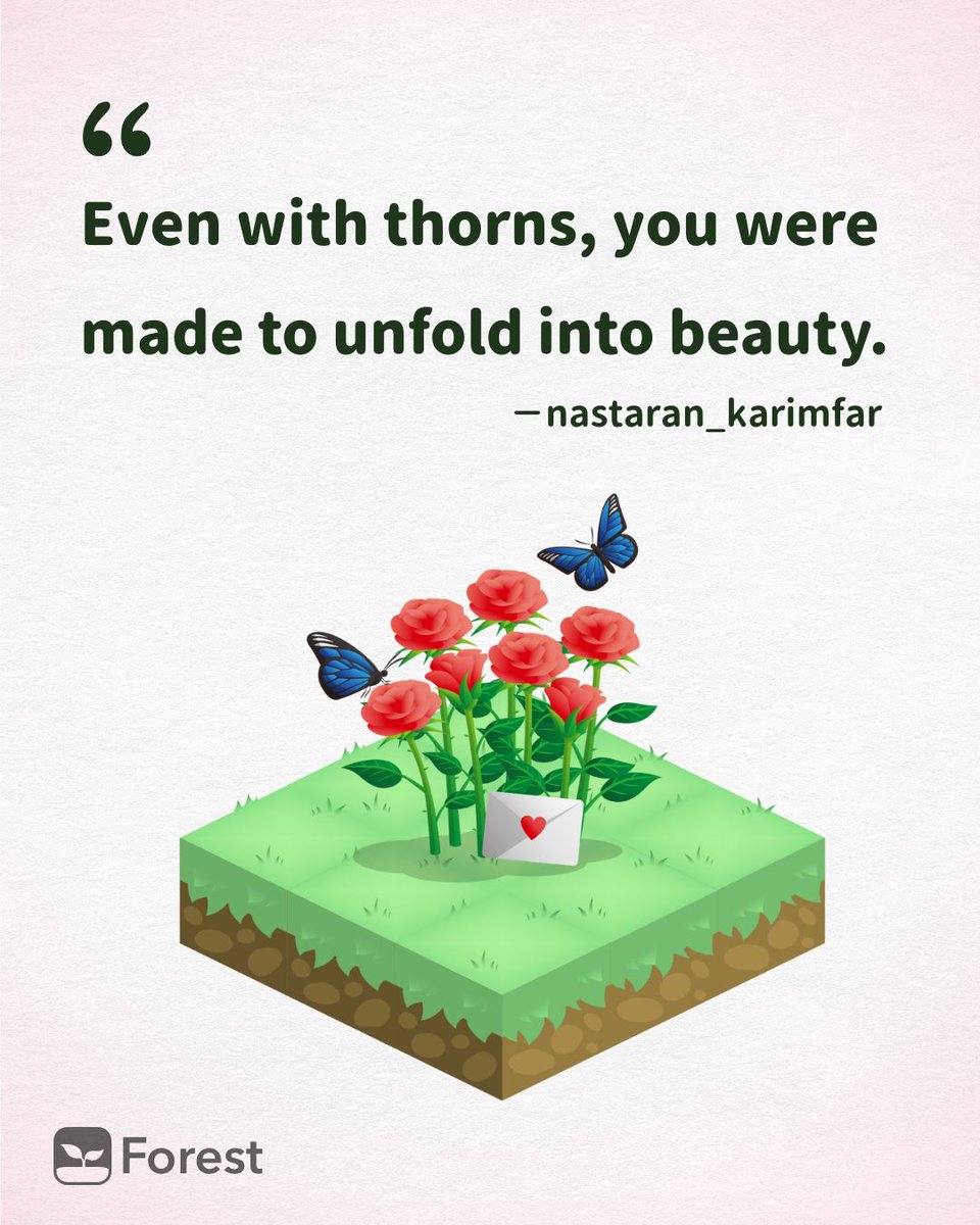 forestapp_cc's tweet image. Positive Vibes Rolling ✨

Your words are blooming with encouragement!

Let’s keep the chain growing and spread more sunshine together.

Share more encouraging words inspired by plants 👇

#forestapp #productivity #WordsThatBloom