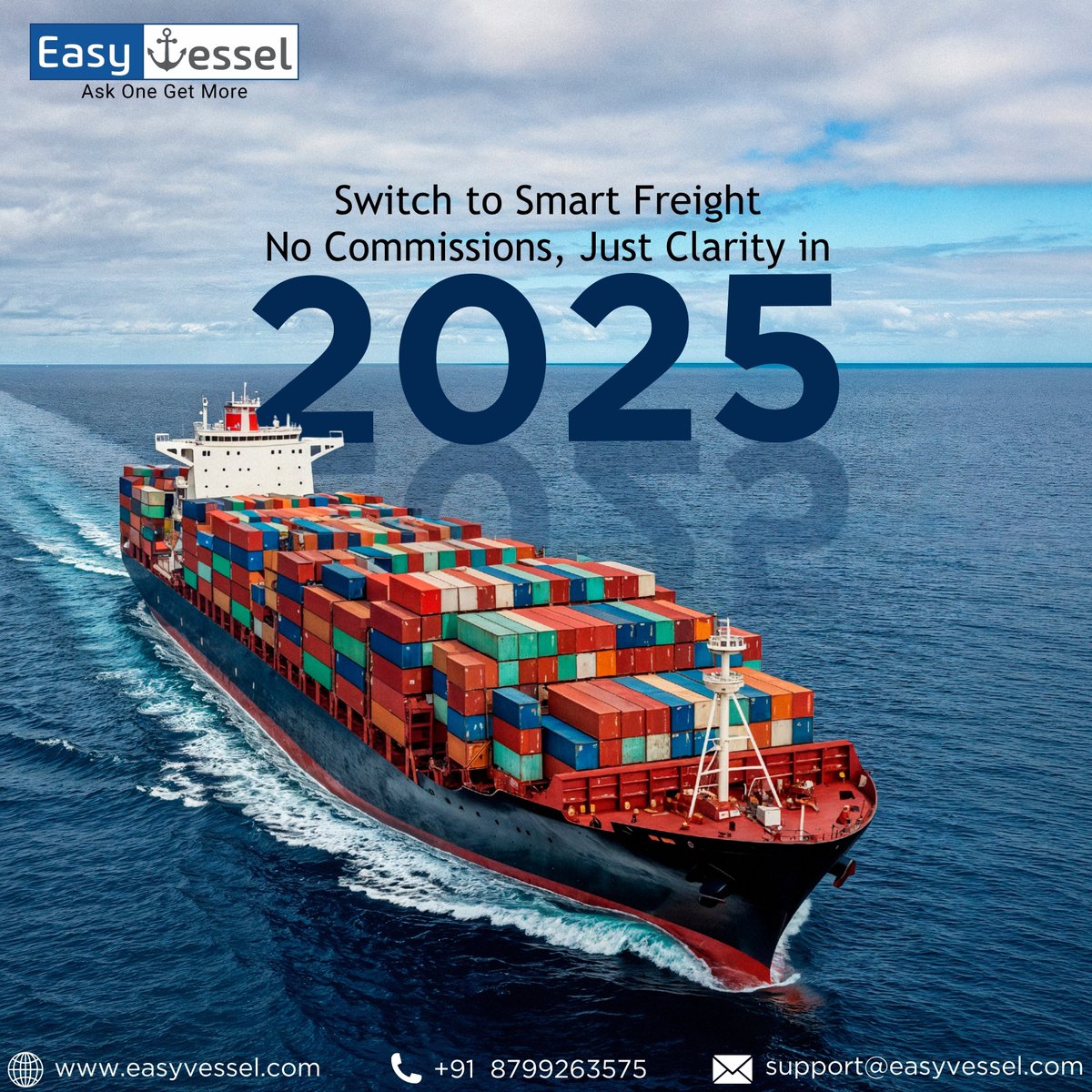 Easyvessel's tweet photo. Step into the future of shipping with Easy Vessel! Say goodbye to hidden commissions and hello to transparency. Ready to make the switch? 
Visit :- https://t.co/C0H40BGydw
Contact at +91 8799263575

#logisticscompany #freightforwarder #easyshipping #oceanfreight #globalshipping https://t.co/shY6I3pQhu