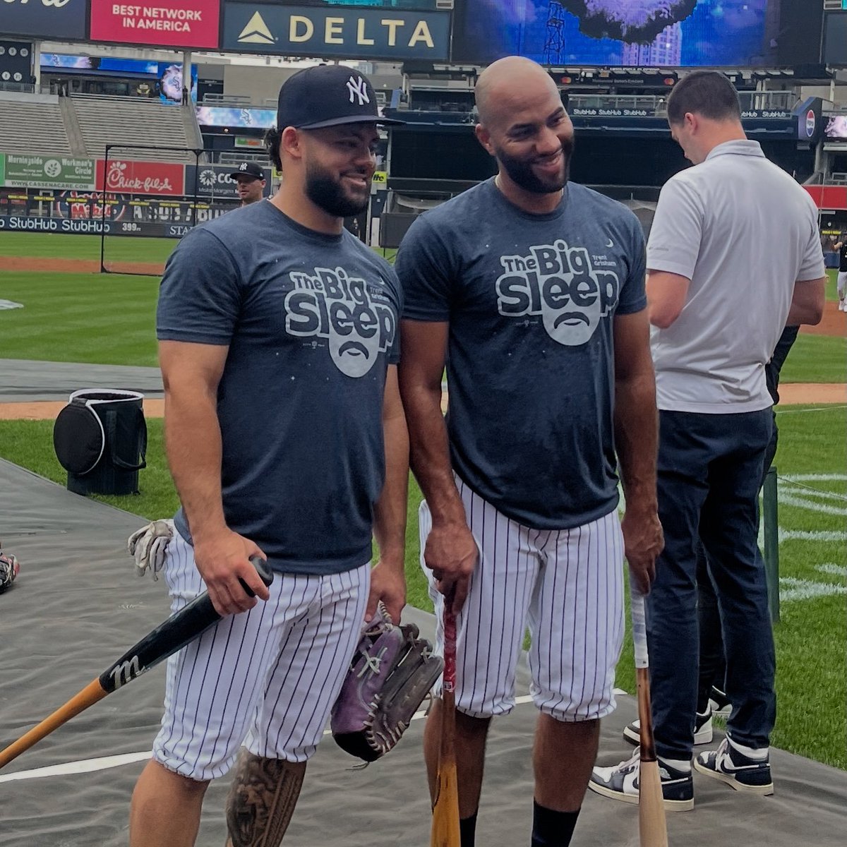 doubletaketee's tweet photo. Jasson Domínguez. Amed Rosario. Worn by Trent Grisham.
 The Big Sleep shirt is here 😴⚾️
For fans who know the vibe.
Cop it before it’s gone → https://t.co/CxM1NLBZLp
#TheBigSleep #MLBStyle #JassonDominguez #AmedRosario #TrentGrisham #BaseballFits
Page: https://t.co/wbbWvMrWhY https://t.co/LFJu0nvlOO