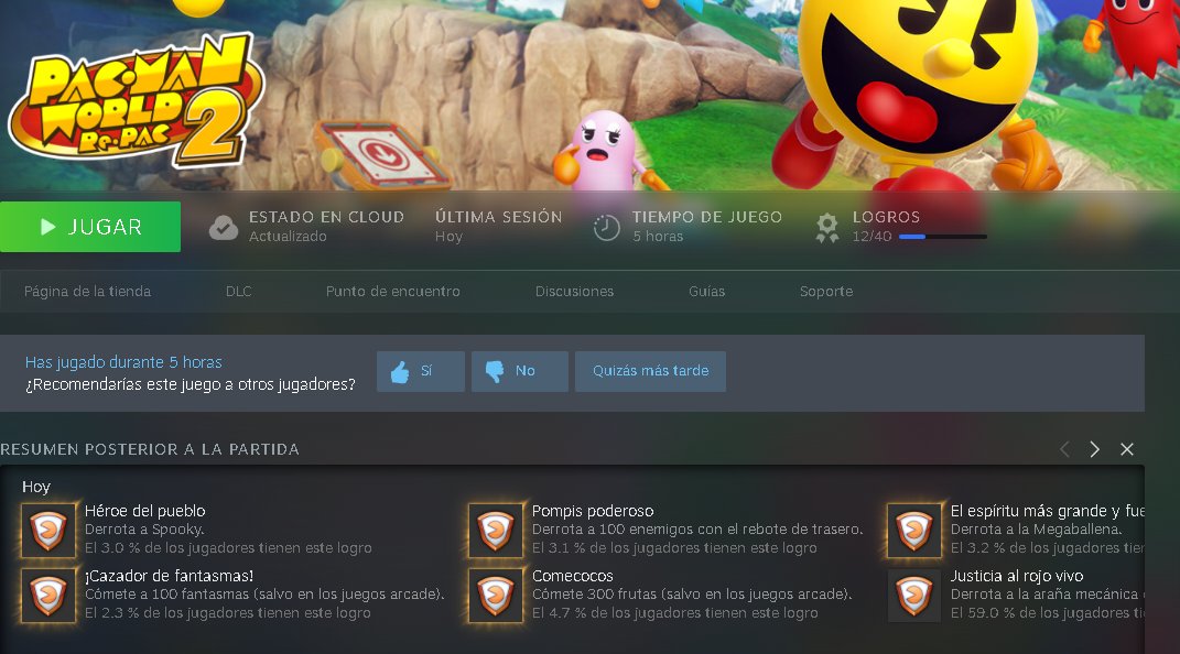 Ya me pasé todo el PAC-MAN WORLD 2 Re-PAC jajaja
está muy muy bueno