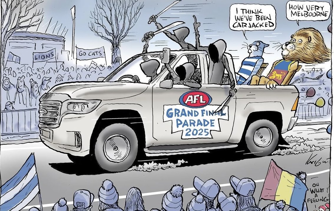 What it’s like having the grand final parade in the state of Victoria. #AFLFinals #AFLGF