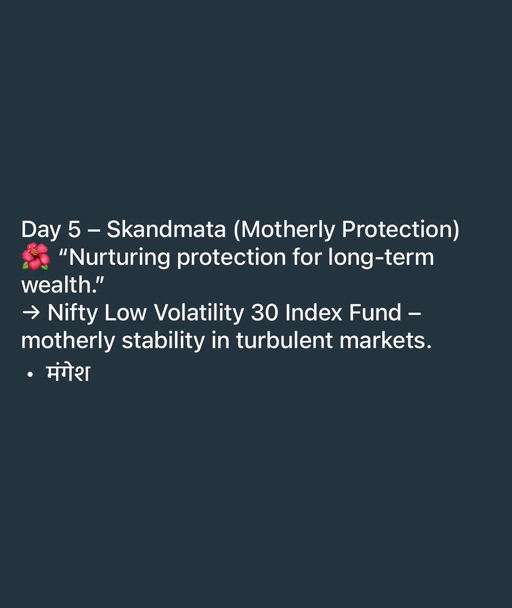 indexfunda's tweet image. #day5 #navaratri #lowvolatility #wealth #indexfund #stockmarket #mutualfunds