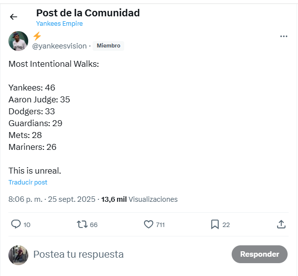 JulioCesarrMM's tweet photo. @bolivarvalera Miren este dato para Correa y Naguero que le discuten lo indiscutible a @boletri09. Aaron Judge ha recibido él solo mas boletos intencionales que cualquier equipo de MLB completo. Ese dato te dice por si solo, quien es el mejor jugador, el MAS TEMIDO. @mananerord https://t.co/8z59kCxaul