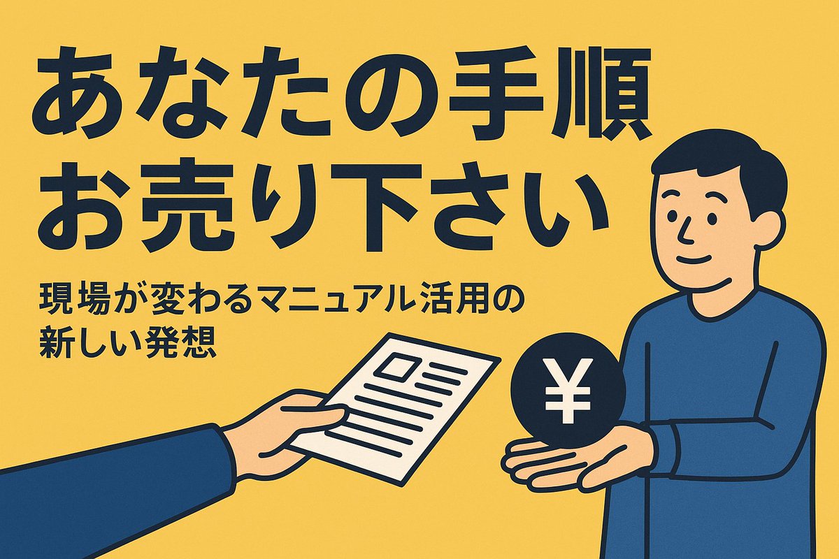 gibbons_sys's tweet photo. マニュアルは「指示されるもの」ではなく「みんなで作るもの」。
ある会社の「手順買取キャンペーン」で現場が動き出した!
https://t.co/J64anGToiA
#業務改善 #マニュアル活用 #現場力 #kintone #manulet https://t.co/7vsliHvS8N