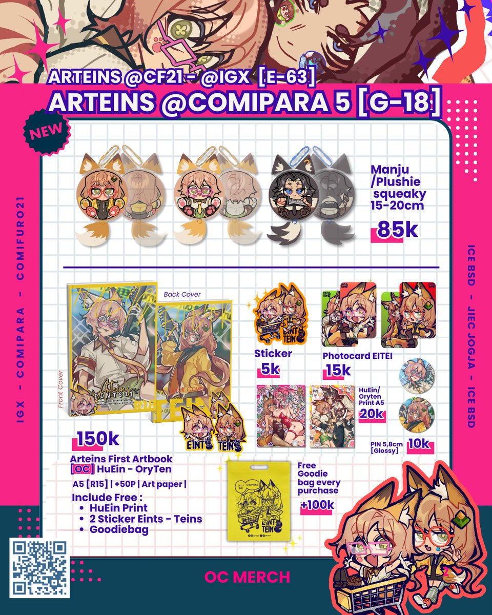 Eints01's tweet image. 🌻𝗔𝗥𝗧𝗘𝗜𝗡𝗦 𝗢𝗣𝗘𝗡 𝗣𝗢 𝗖𝗙𝟮𝟭, 𝗖𝗢𝗠𝗜𝗣𝗔𝗥𝗔 &amp;amp; 𝗜𝗚𝗫🌻
(1/4)

𝗚𝗔 ♥️&amp;amp;🔁𝘁𝗼 𝗷𝗼𝗶𝗻!
get up to 𝟭𝟬𝟬𝗸 𝗠𝗲𝗿𝗰𝗵, pick on your own! Plushie is OK

🔗 Link : forms.gle/3xF7iH8y9qyLCc…
📦 PO : [26 Sep - 3 Okt]

#cf21catalogue #comipara5 #CF21 #IGX #CFXXI #comifuro21