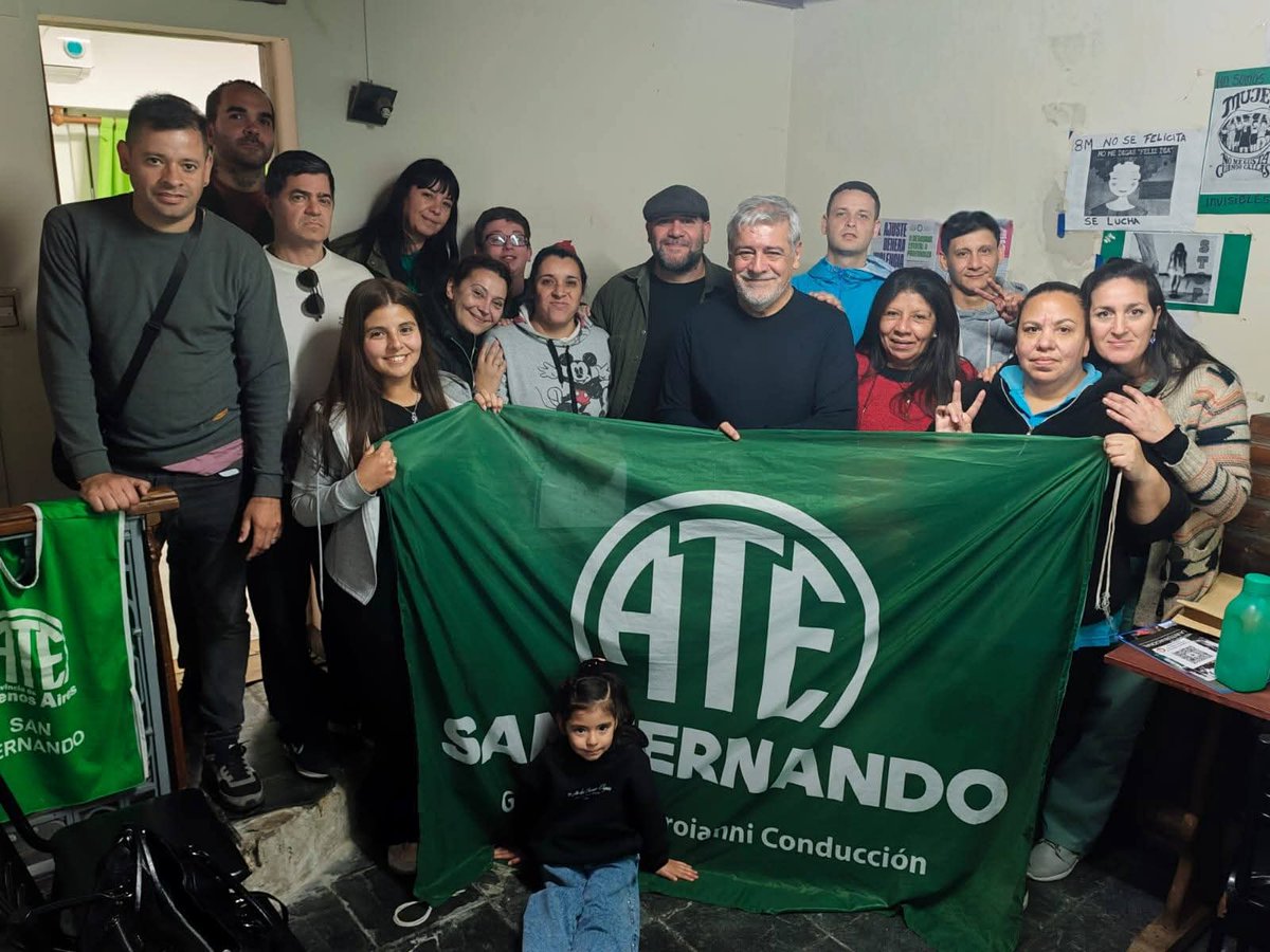 Muy agradecido por la invitación del secretario general de ATE San Fernando, Gustavo Mastroniani, para participar de un encuentro con compañeros y compañeras, delegadxs y dirigentxs de nuestra organización, para debatir temáticas del sindicalismo en el sector público de la región