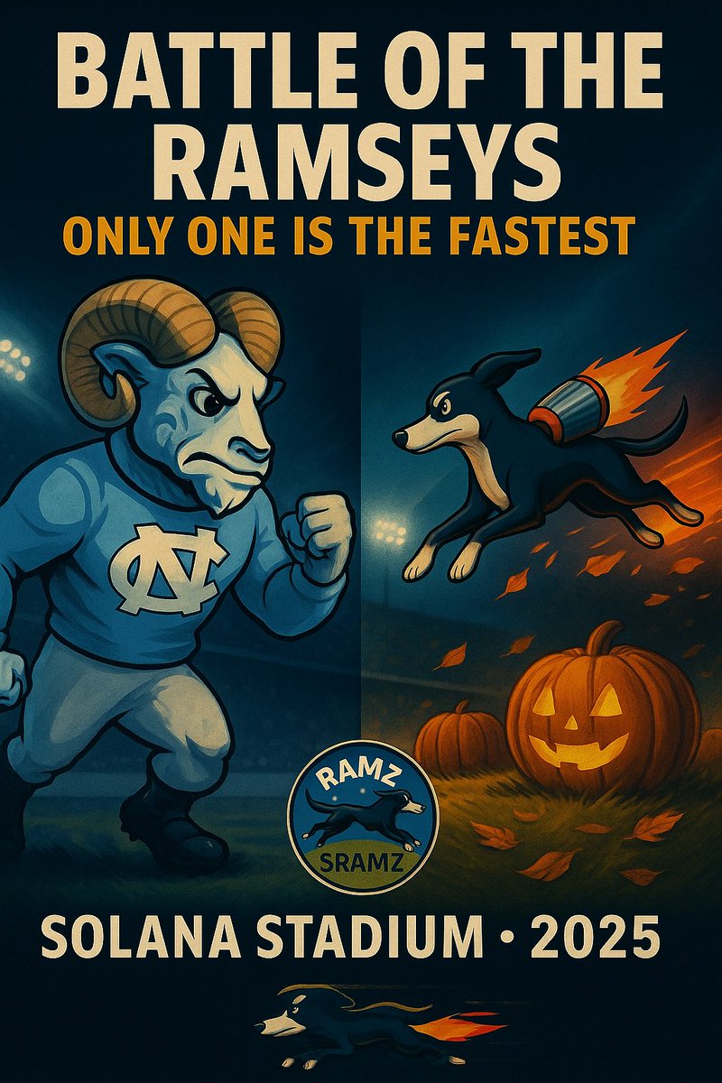 RamseySol6's tweet photo. 🐏 vs 🐕
Ramsey the Ram meets Ramsey the Rocket.

Only one is the fastest… and it’s $RAMZ 🚀⚡

Live from Solana Stadium • 2025
#RAMZ #Solana #FastestMemeOnSolana @UNC #GoHeels @GoHeels https://t.co/zHbcbOIPzR
