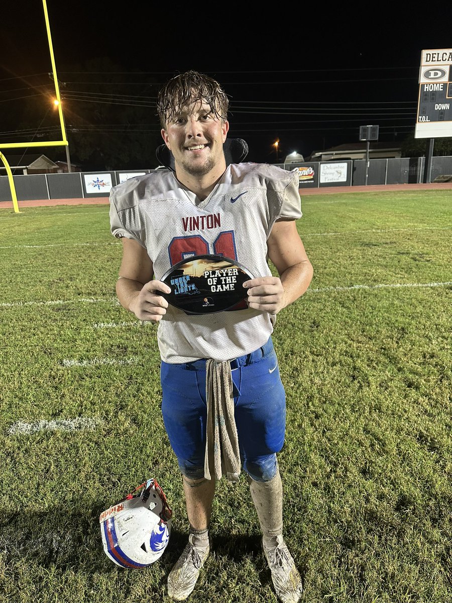 Week 4 Thursday Night UTL Player Of The Game Honors Sponsored By Whips Prints Goes To Vinton's #61 Kortlin Kyle