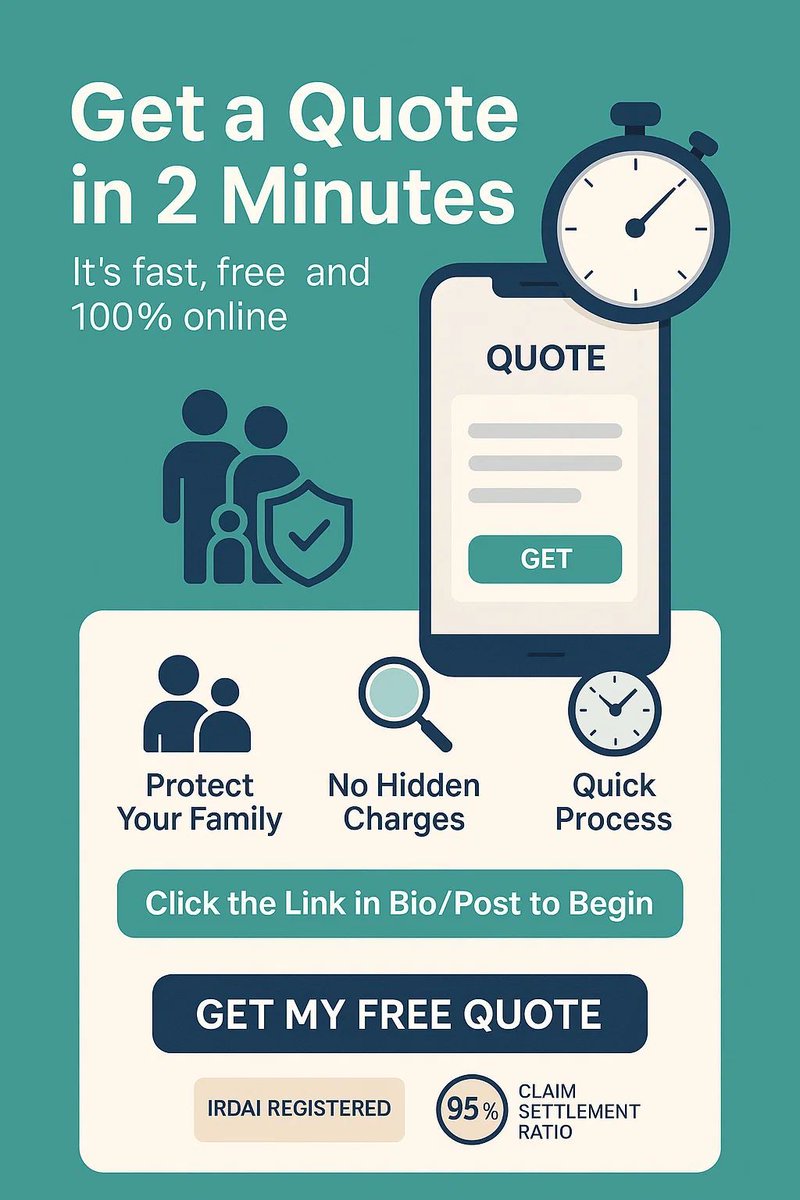 AnmolShare's tweet image. Get a Life Insurance Quote in Just 2 Minutes!
Fast ;Free &amp;amp; 100% Online ✅
Protect your family with zero hidden charges and a smooth, trusted process.
Click the link in bio/post and see how easy it is!
#LifeInsuranceMadeEasy #ProtectWhatMatters #FreeInsuranceQuote