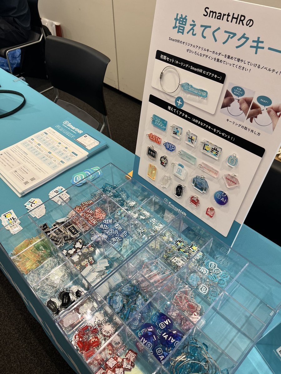 smarthr_dev's tweet image. SmartHRブースでは、早押しクイズバトルを開催しています！
ぜひチャレンジしていただき、アクキーをゲットしてくださいね✨
#kaigionrails #kaigionrails_booth