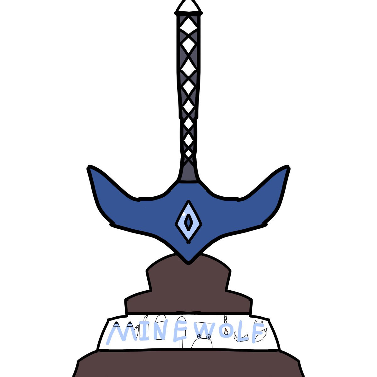 MineWolfX's tweet image. Work on a logo design this is what I have so far