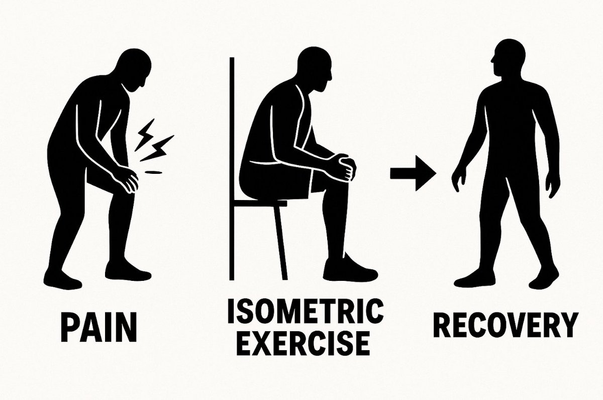 Ejercicio isométrico, ese en el que ejerces fuerza sin mover nada, es el analgésico natural para esos molestos dolores en los tendones.

pubmed.ncbi.nlm.nih.gov/25979840/
mdpi.com/2077-0383/12/1…