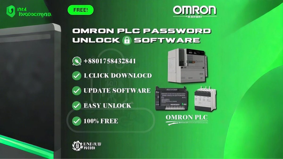Unlockplchmi's tweet image. 🟢 Omron PLC Password Unlock – Completely Free 🔐
Forgot your PLC password ? No worries
Use our One-Click Unlock Software Now ➡#omronplc #plcunlock #unlocksoftware #plcautomation #unlockplz #omronsolution