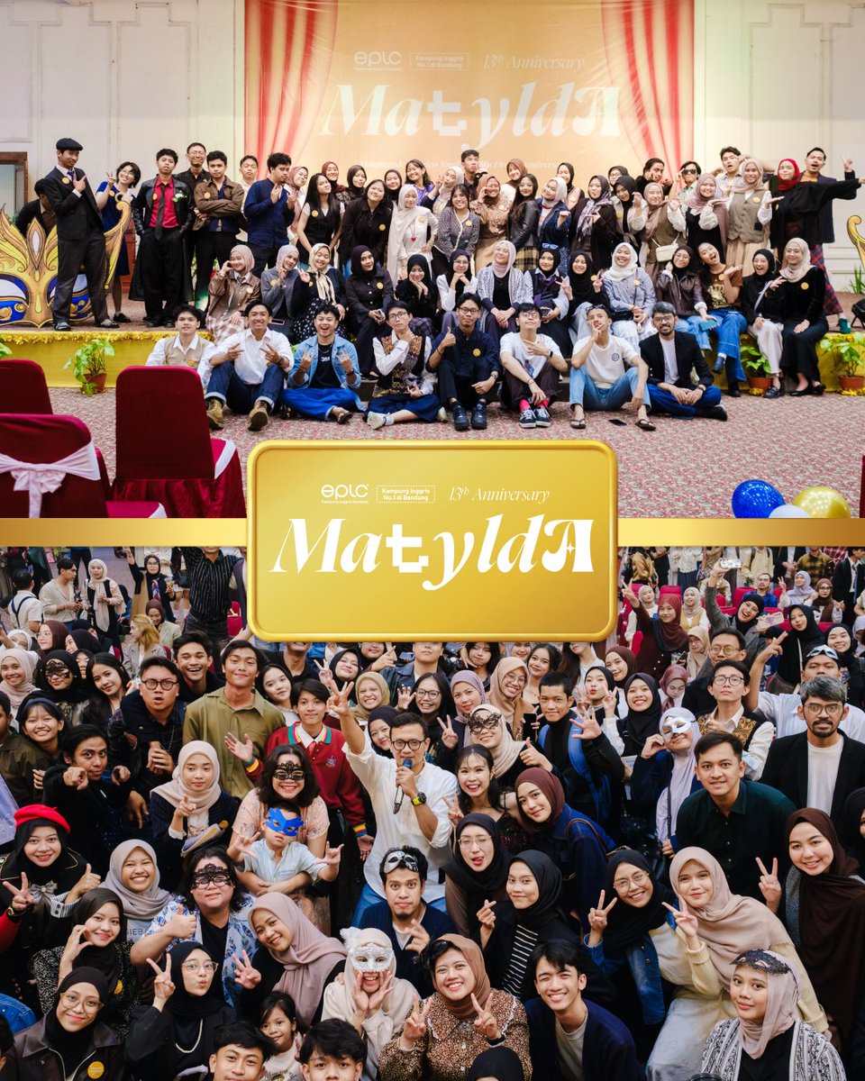 inggrisbdg's tweet photo. 🌟 MATYLDA 2025 — 13th Anniversary EPLC 🌟
We are happy to celebrate the 13th Anniversary of Kampung Inggris Bandung EPLC through MATYLDA: A Night to Shine. https://t.co/FAnNGCFChr
