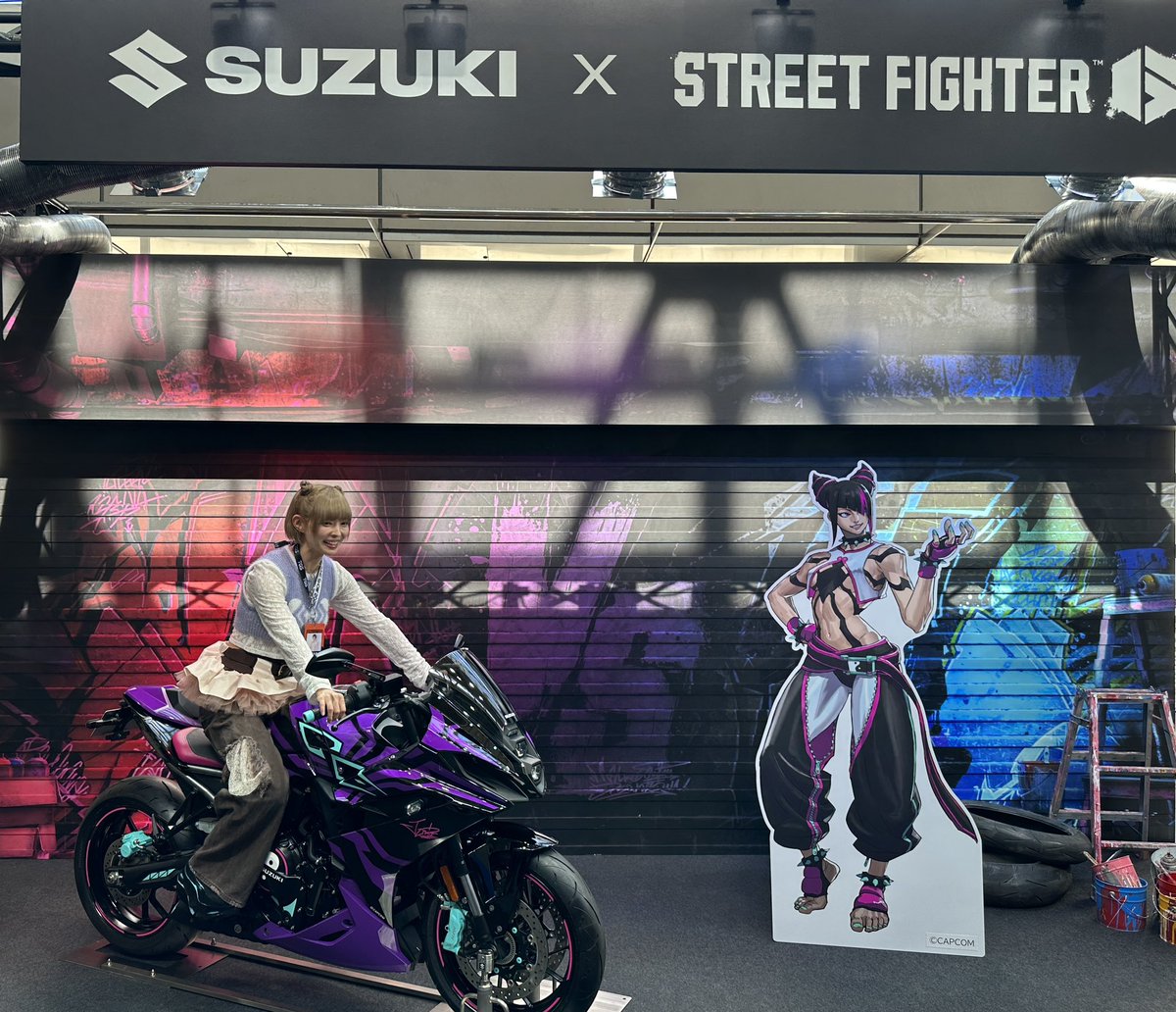 TGS2025 スズキ×ストリートファイター6 ＼ コラボバイクがホール7前