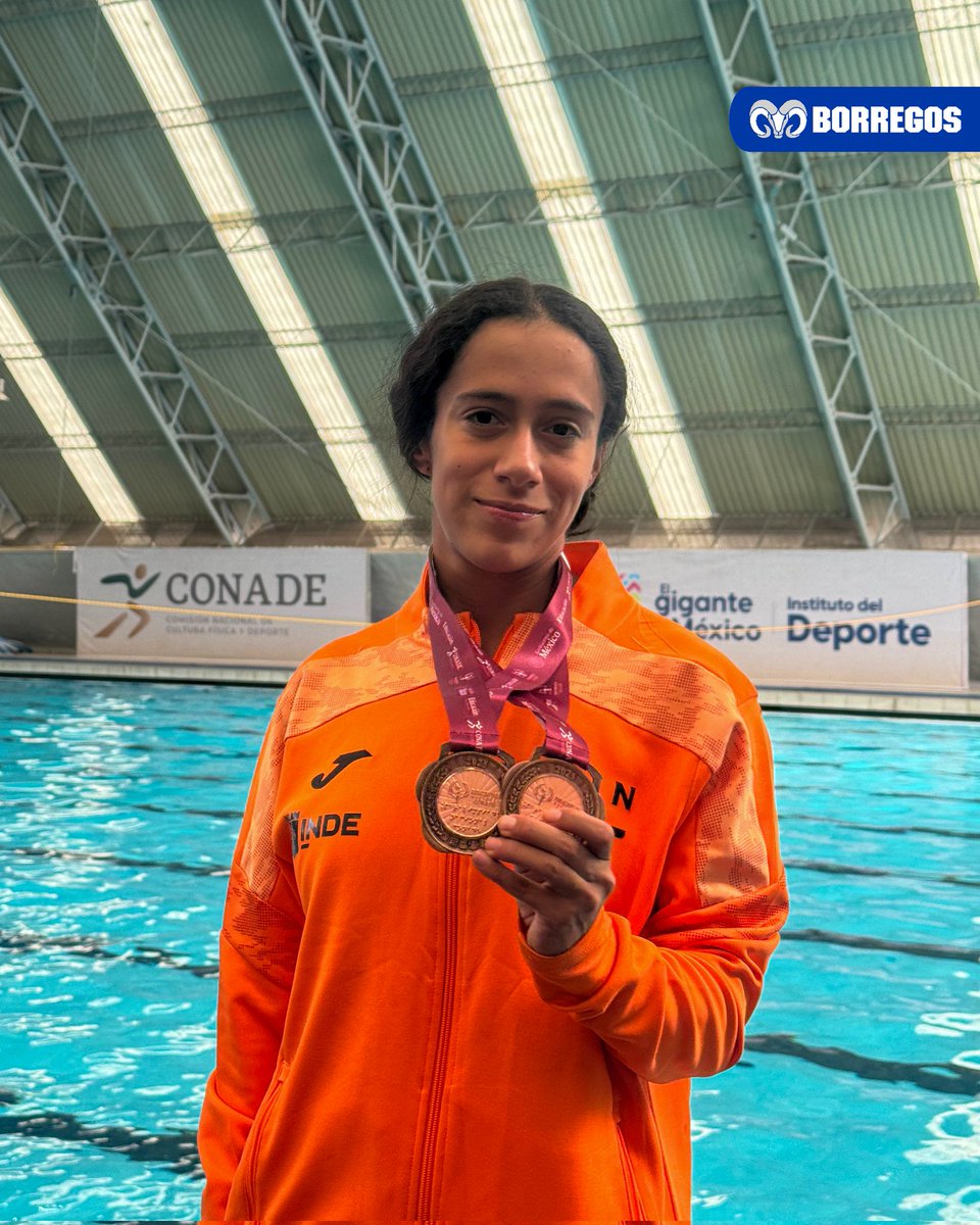 BorregosMty's tweet image. PARALIMPIADA NACIONAL CONADE 2025

Lorena Puente consigue dos medallas de 🥉🥉 en 50 pecho y 50 mariposa 🏊‍♂️ 🌟 en la competencia nacional.

#BorregosMty #OrgulloBorrego
