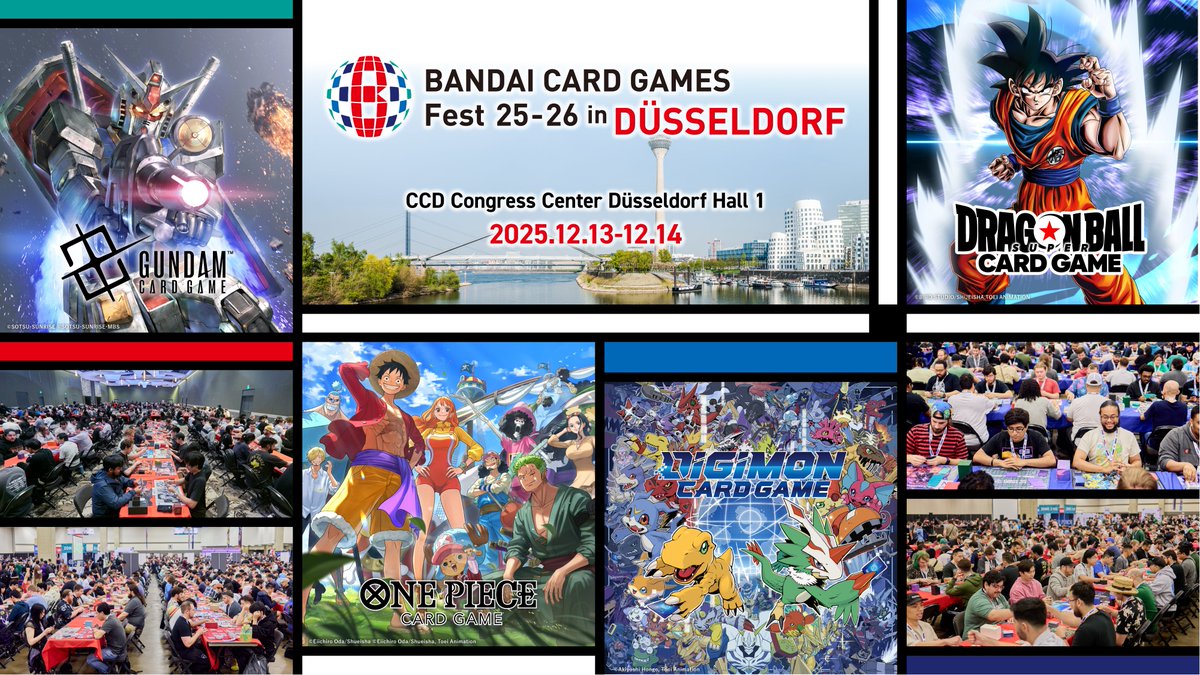 official_BCG_EN's tweet image. [Bandai Card Games Fest 25-26 in Dusseldorf]
Tickets sales open for Tournaments &amp;amp; General Entry to BCG Fest in Dusseldorf!
Invite holders don&apos;t forget to check your TCG+, you will be receiving messages on TCG＋ with more information!
We look forward to seeing everyone there!…