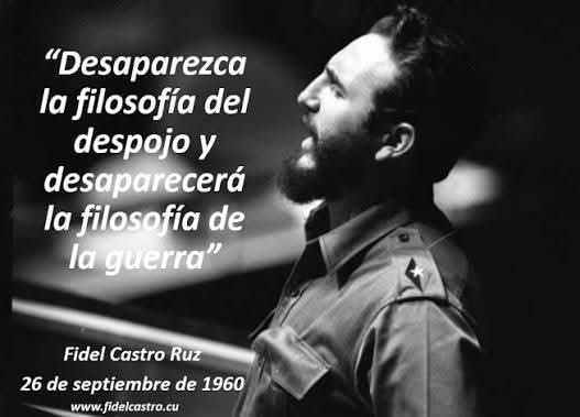 El 26 de septiembre de 1960 #FidelPorSiempre hace una histórica alocución en la Organización de Naciones Unidas (ONU). Es el discurso más largo que se ha pronunciado en ese luga: "Desaparezca la filosofía del despojo y desaparecerá la filosofía de la guerra".
#MtssCuba
