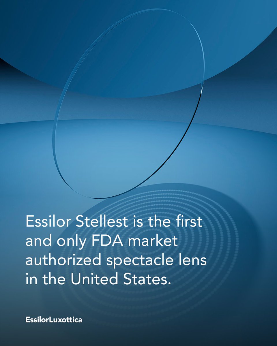 We are thrilled to have been granted FDA’s market authorization for Essilor Stellest in the U.S., bringing it to young patients in need of a solution to slow down myopia progression. Read more: bit.ly/4pIzH1c