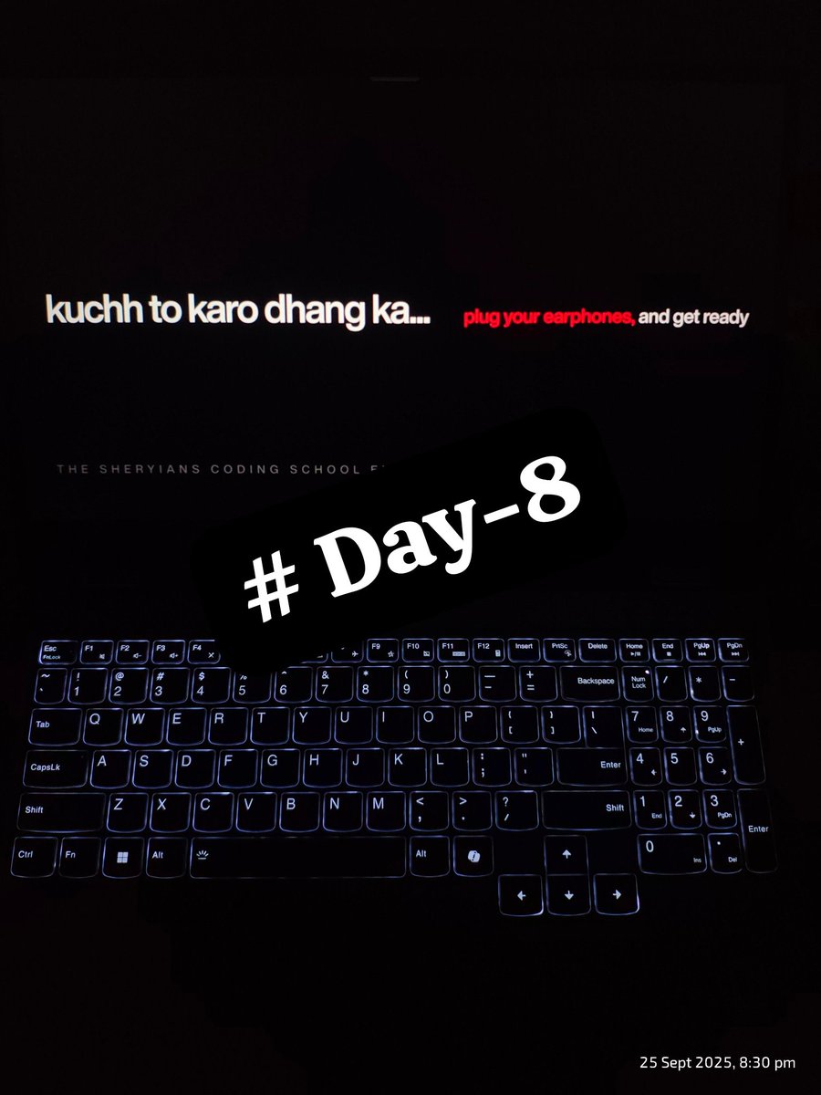 rajeshmaity07's tweet image. 📅 Day 8 – Sheryians Coding School 🏫
Started Web Dev 🌐 with HTML basics:
🔹 Frontend vs Backend
🔹 Boilerplate code 📝
🔹 Headings &amp;lt;h1&amp;gt;-&amp;lt;h6&amp;gt; &amp;amp; &amp;lt;p&amp;gt;
🔹 Bold, Italic, Sup, Sub
🔹 Lists &amp;lt;ol&amp;gt;, &amp;lt;ul&amp;gt;
🔹 Anchor &amp;lt;a href&amp;gt; + target=&quot;_blank&quot;

HTML = structure of the web! 🚀
#Day8 #HTML