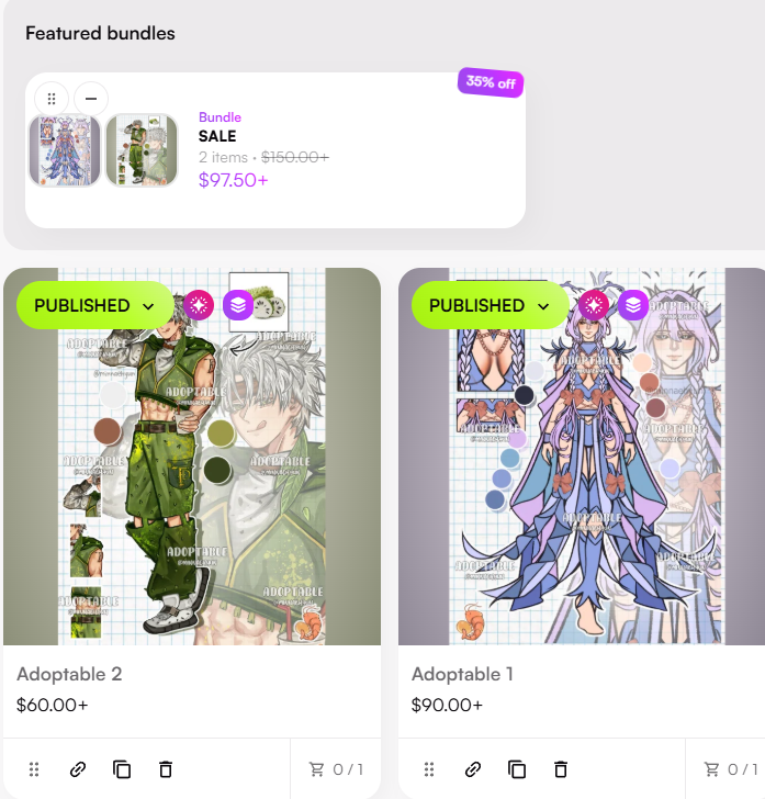 (up) Also selling this character design! 35% off if you buy both! #VGenShop #VgenOpen #Vgen Adopt them ~