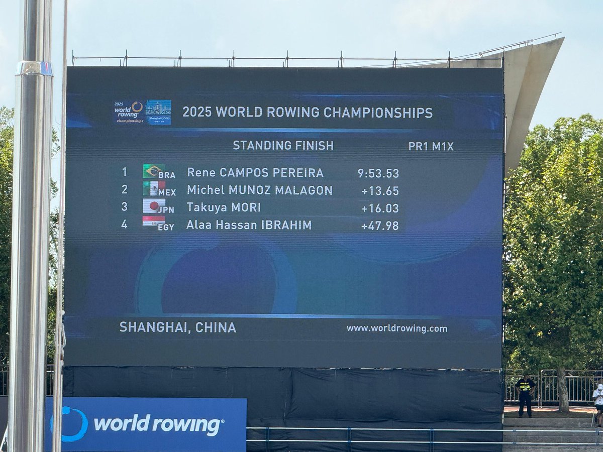 ¡México brilla en Shanghái! 
El para atleta Michel Muñóz Malagón quedó en segundo lugar en la final B durante su participación en el “The 2025 World Rowing Championships”. Con este resultado se ubica en octavo lugar a nivel mundial. 🥈
#DiplomaciaPublicaMX
#DiplomaciaDeportivaMX