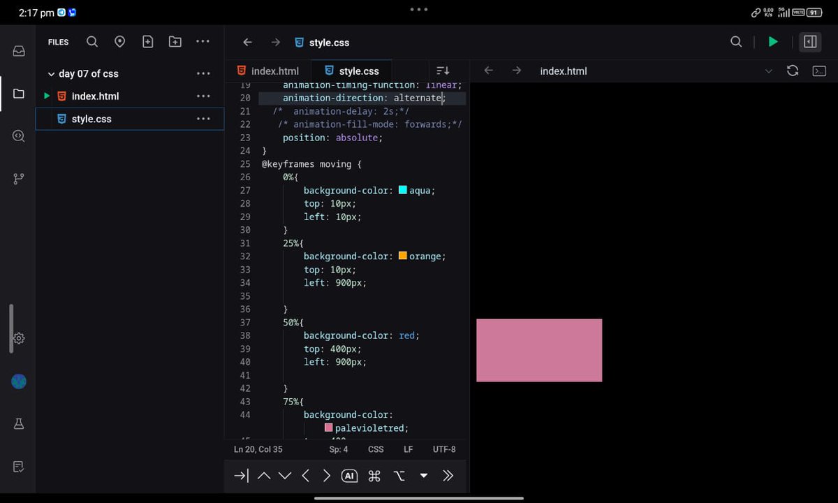 BarnwalNit81849's tweet image. Day 7 of  CSS Done ✅ 
 Mastered animations & layout! 🔄🧑💻 Learned animation properties & layout concepts like wrapping, negative margins & overflow handling. 
Finished a mini project
 #WebDevelopment #CSSAnimation