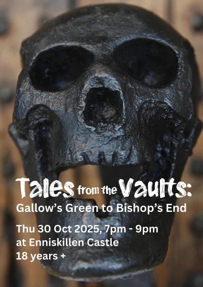 ECMFCM's tweet image. 🎃 This Halloween, the past comes whispering through the walls of Enniskillen Castle… 

Step inside the oldest rooms in town for Tales from the Vaults: Gallow’s Green to Bishop’s End - a spine-tingling evening of local tales.

18yrs+
🎟️ enniskillencastle.co.uk/event/tales-fr…

#HomeOfHalloween