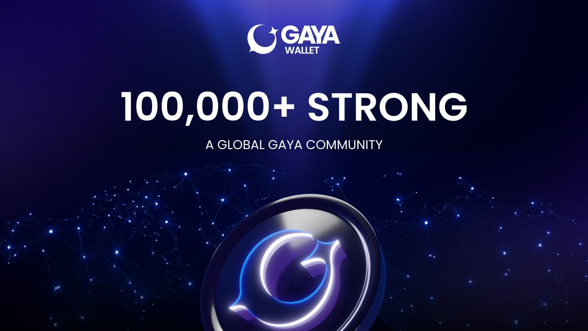 Gayawallet's tweet image. 🎉 100,000+ strong and growing 🌍

The $GAYA Wallet community is global, active, and just getting started.

Thank you to everyone who has joined us so far, the future of Web3 is being built together. 🚀

#GayaWallet #GAYAToken #Web3