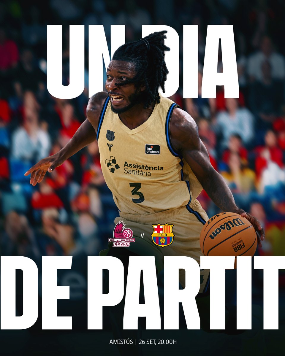 🏀 𝐆𝐀𝐌𝐄 𝐃𝐀𝐘!
🔥 <a href="/flleida/">HIOPOS LLEIDA</a> 
📆 20.00h
📍 Barris Nord
🏆 Amistós
📺 La Xarxa+
🔵🔴 #ForçaBarça