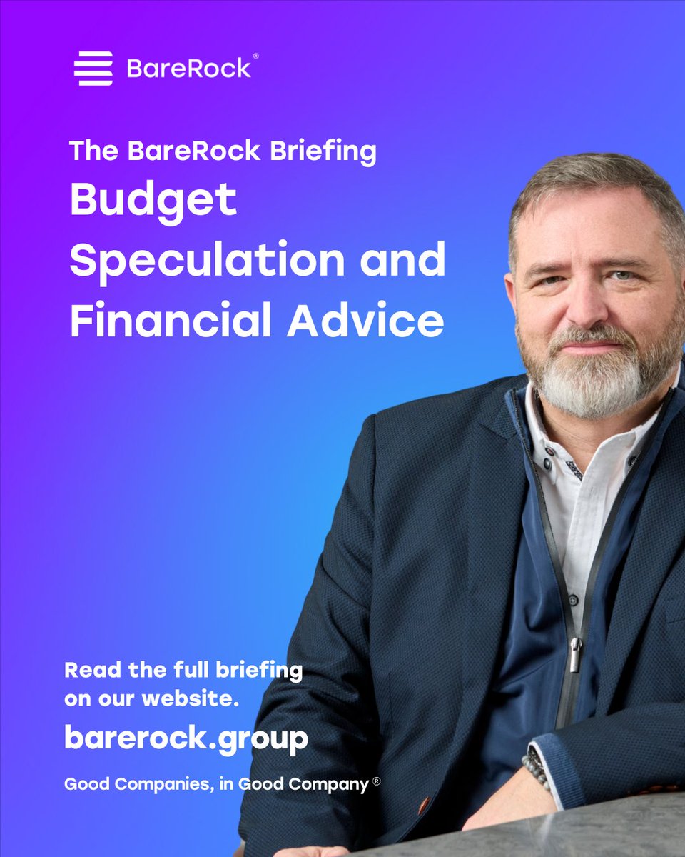 💡 Budget speculation season is here again.
Theories on pensions, wealth taxes &amp; CGT are multiplying faster than you can say “clickbait.”

Our latest BareRock Briefing cuts through the noise to help you protect clients &amp; your position.

Read here 👉 barerock.group/insights/artic…