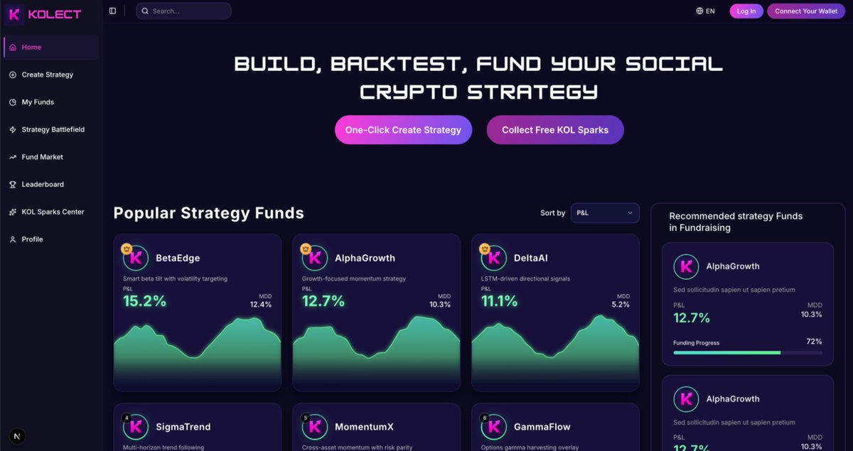 kolect_info's tweet image. 🚨UPDATE🚨
Introducing KOLect’s latest update. The release that truly defines what KOLect is about.

KOLect is an AI‑powered platform that scores KOL credibility, turning social media chatter into actionable data‑backed crypto strategies. 

This new module allows you to create…