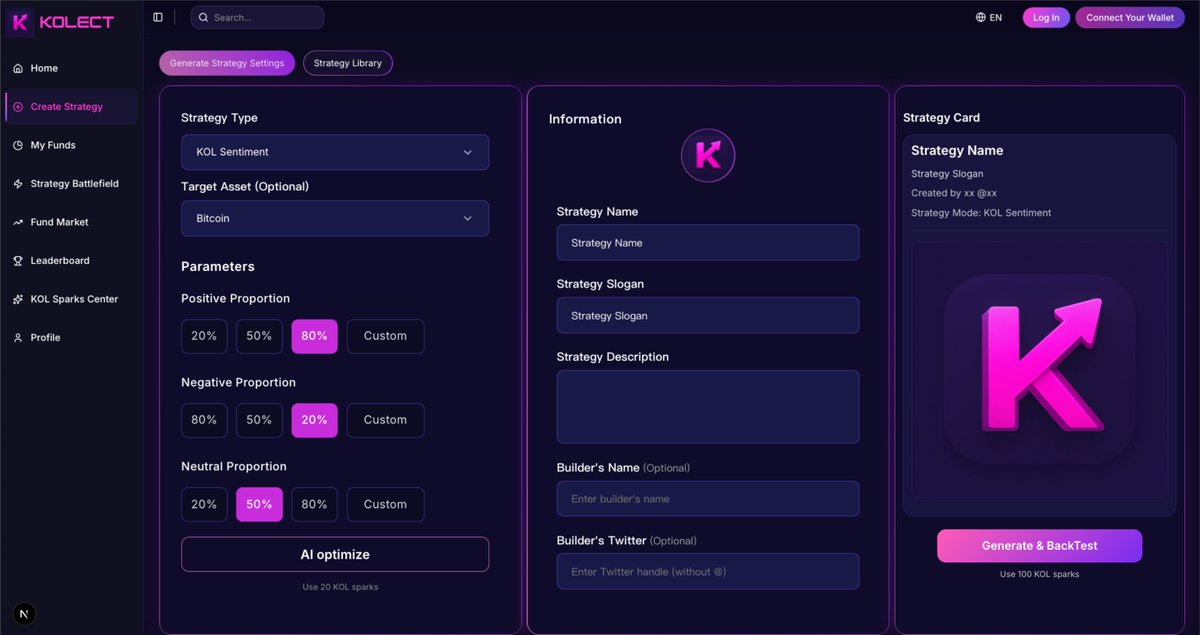 kolect_info's tweet image. 🚨UPDATE🚨
Introducing KOLect’s latest update. The release that truly defines what KOLect is about.

KOLect is an AI‑powered platform that scores KOL credibility, turning social media chatter into actionable data‑backed crypto strategies. 

This new module allows you to create…