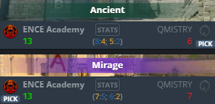 0-2 vs <a href="/ENCE/">ENCE</a> AC w CCT CLOSED QUALI
Jebać mecze o 10 rano