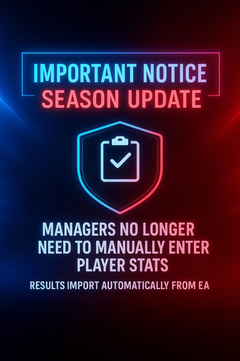 🚀 🔥 While others are still stuck in the past, VPA leads the future of Clubs.
We’re the first platform with automatic EA stat import — no more manual work.
Managers report the score, the system does the rest.
Welcome to the next level. 🚀
#VPA #Innovation
<a href="/ProClubsRTweets/">ProClubsRTweets</a>