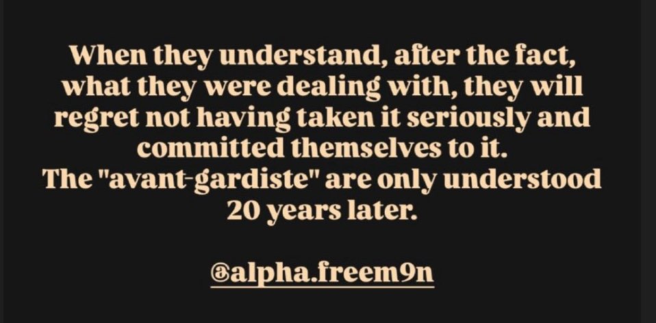 "Hearing something and being aware of it are not the same thing. Blessed are those who are aware." ~ Alpha Freem9n