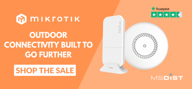 From cAP ac ceiling APs to rugged outdoor options like wAP 60GHz and LTE kits - there are smart discounts across the MikroTik range. Perfect for campus, hospitality and WISP use. 

Shop the MikroTik sale today: loom.ly/YkMZ8OE

#WISP #OutdoorWiFi #PtP #MikroTik