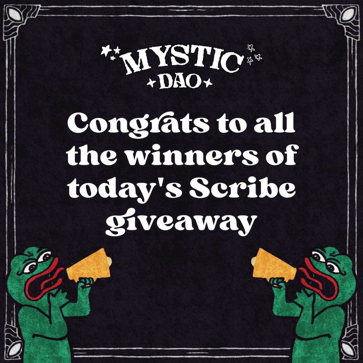 I hope I get to participate in next weeks Scribe giveaway 

<a href="/MysticDaoSol/">Mystic</a> 
More $MANA