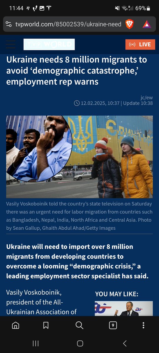 KirkegaardEmil's tweet image. First lose tens of thousands of men to a war your oversized hostile neighbor started, then the women leave on favorable refugee visas (and don&apos;t come back), then the capitalists in your country wants to replace you. And the fertility rate was already 1.3 or so.

It&apos;s so over.…