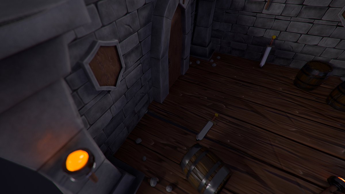 frankiegamedev's tweet image. A pretty cool stylized medieval room I did 3 YEARS AGO!
Time flies #3d #lowpoly