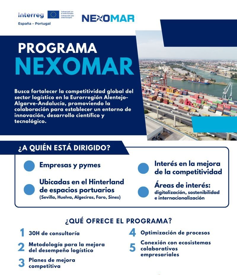 camaradesevilla's tweet image. 🚚 ¿Trabajas en el sector #logístico y tu empresa es de #Andalucía? 📈 ¡Últimas plazas par participar en el programa #NEXOMAR! ⤵️

🤝 Te ayudamos a mejorar la #competitividad de tu negocio apostando por la #digitalización, la #sostenibilidad y la #internacionalización🌍.

💼 ¿Qué…