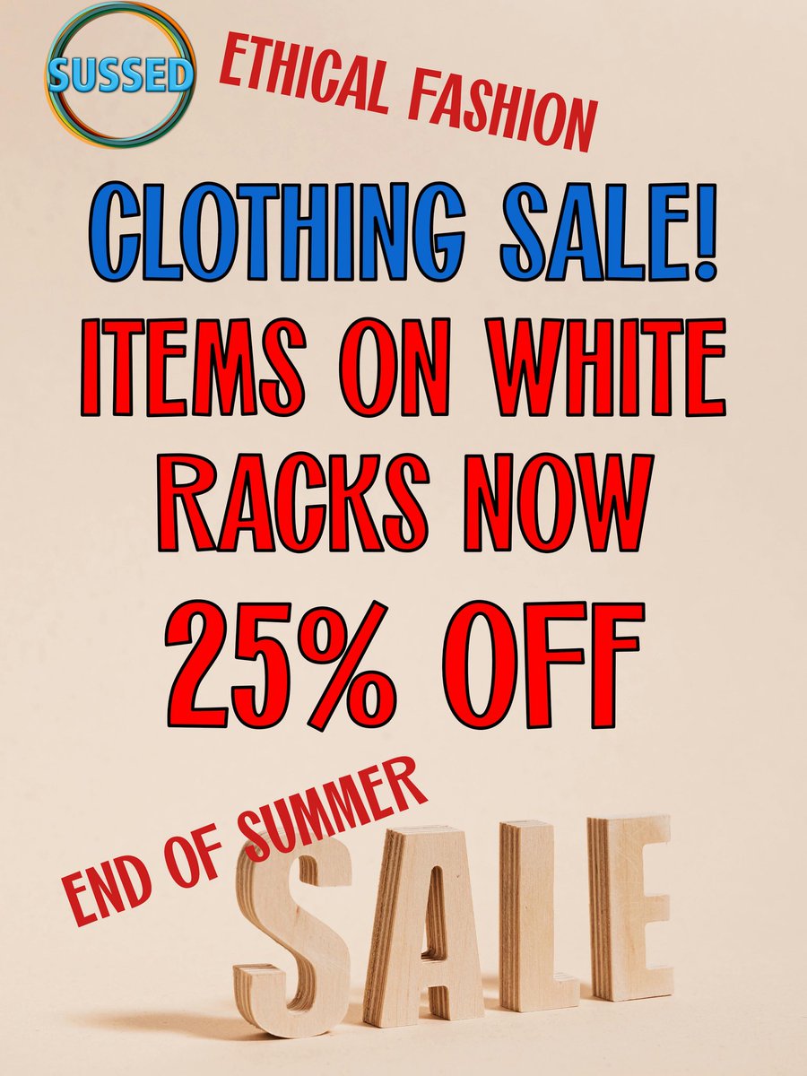 Ethical clothing sale #porthcawl don’t miss a bargain!