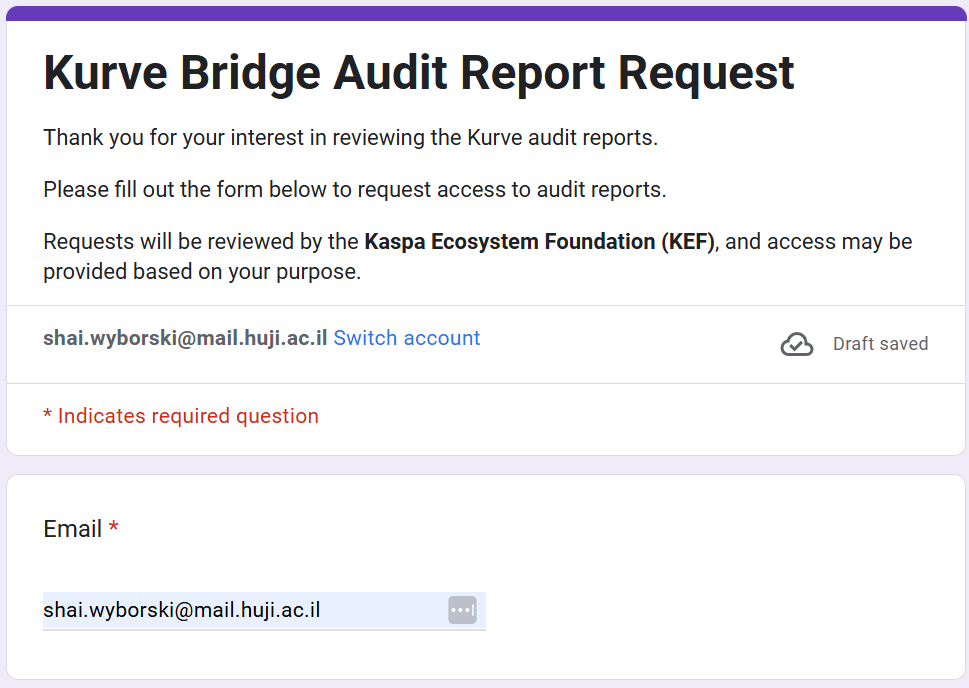 DesheShai's tweet image. Pressing concerns about the KEF $kas bridge (only visible after launch).

The bridge address (taken from kaspafoundation.gitbook.io/kurve-docs/int…) is kaspa:qypr0qj7luv26laqlquan9n2zu7wyen87fkdw3kx3kd69ymyw3tj4tsh467xzf2.

If you look up the bridge address in the block explorer…