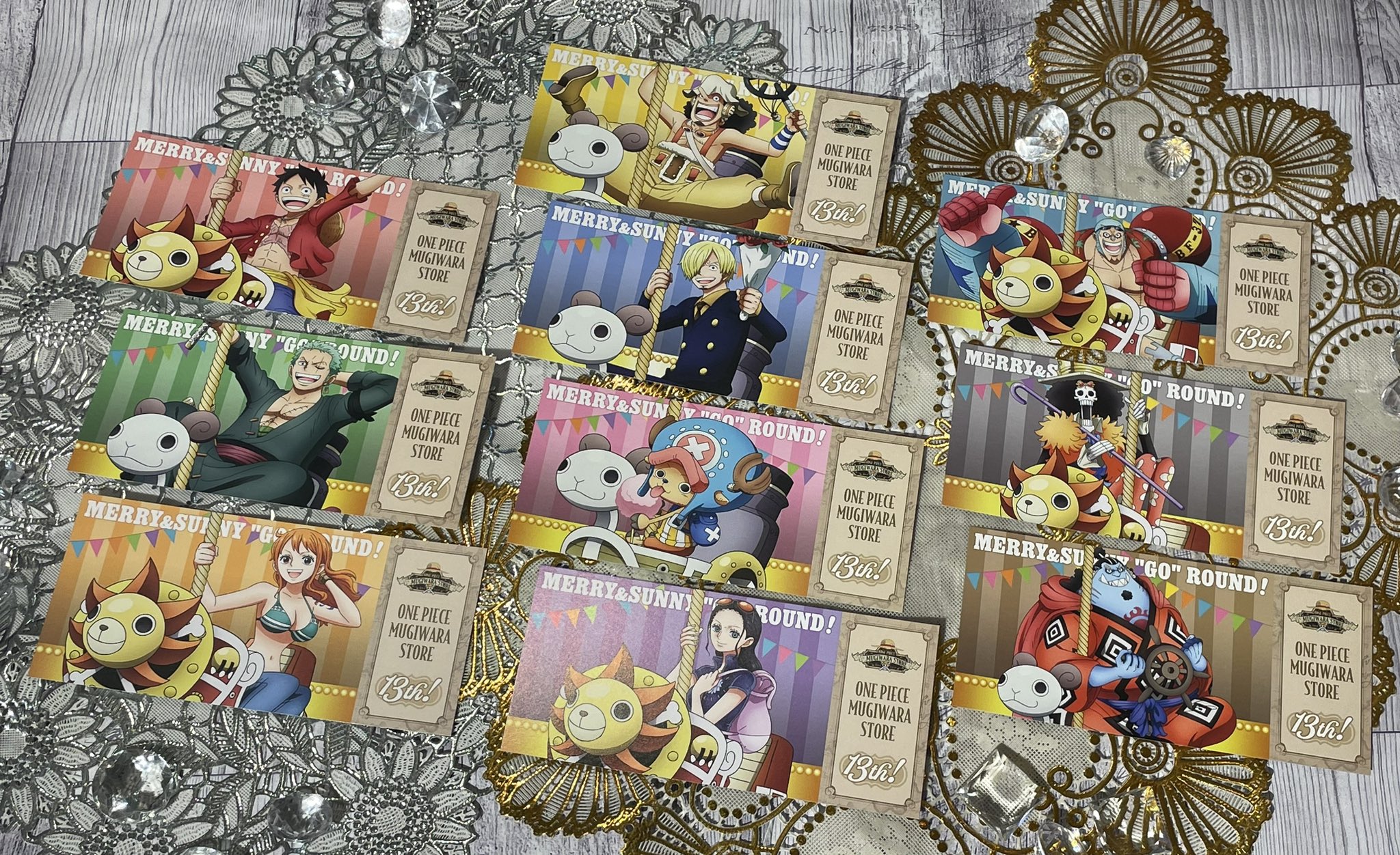 ワンピース 麦わらストア 13周年記念 アクキー チケット風カード